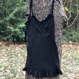 Black Ruffle Tie dress from Forever 21